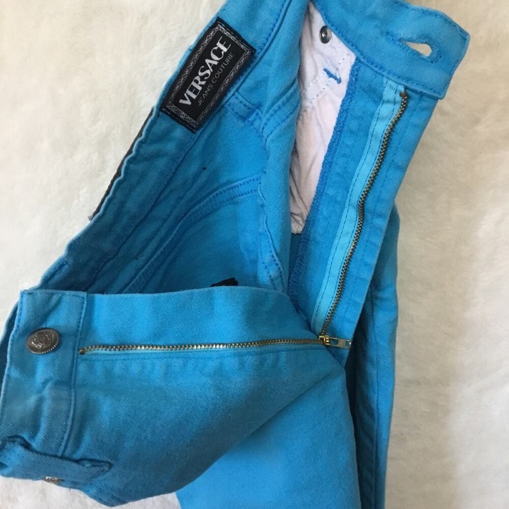 Versace Jeans Couture Bright Blue Stretch Denim Jeans - Picture 11 of 11